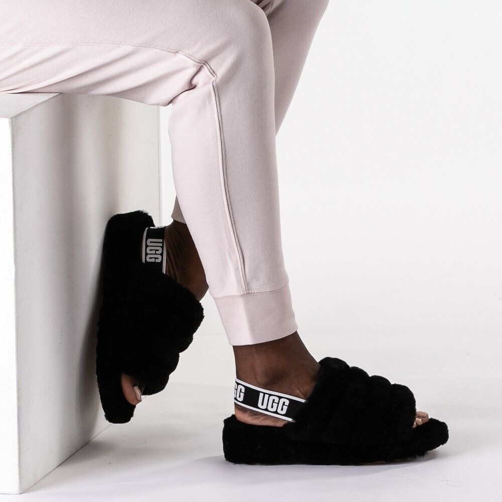 UGG Fluff Yeah Slide BLACK